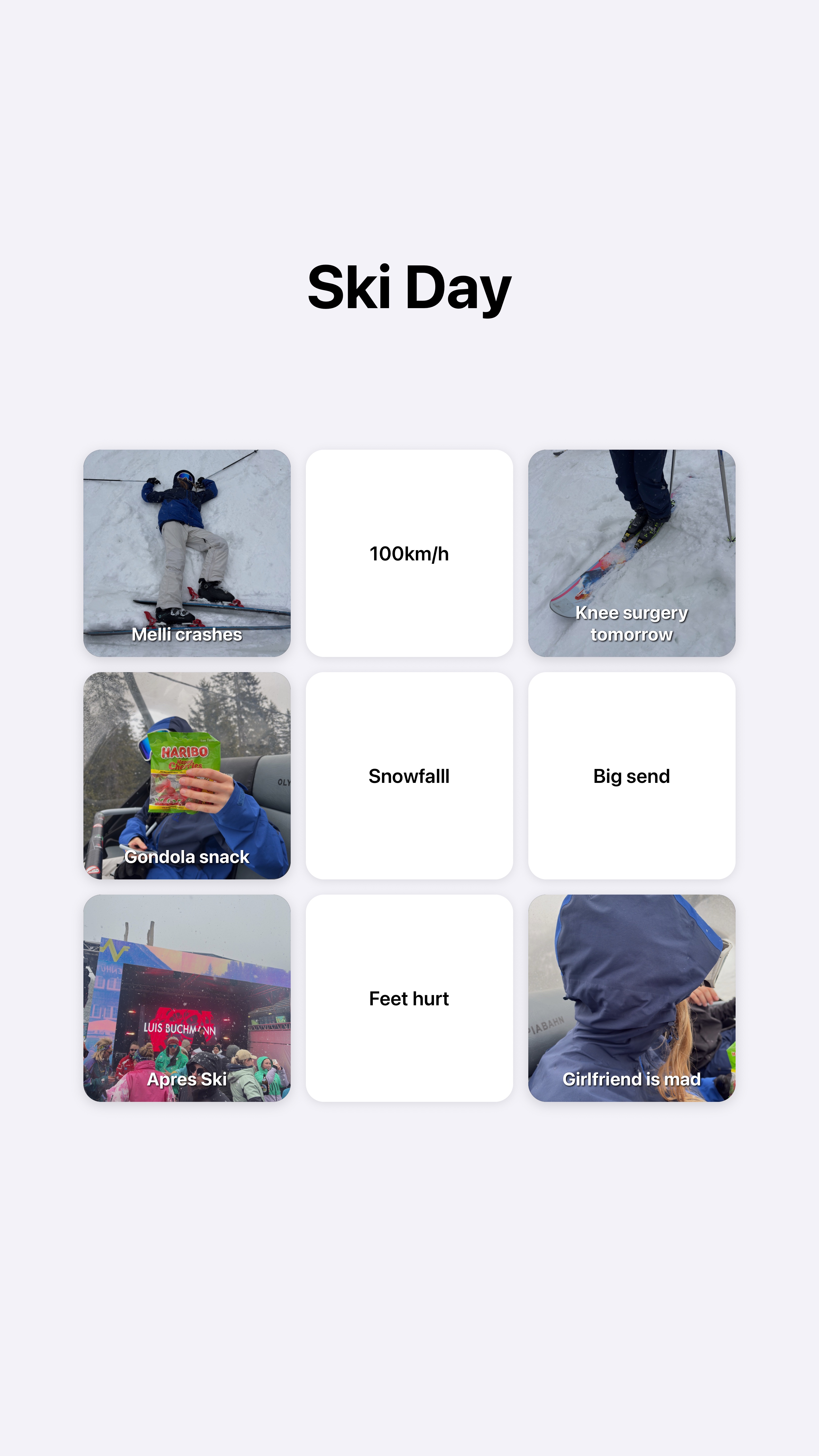 FotoBingo Ski Day